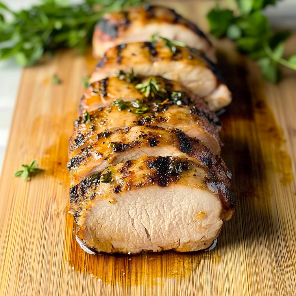 Recipe preparation for grilled pork tenderloin