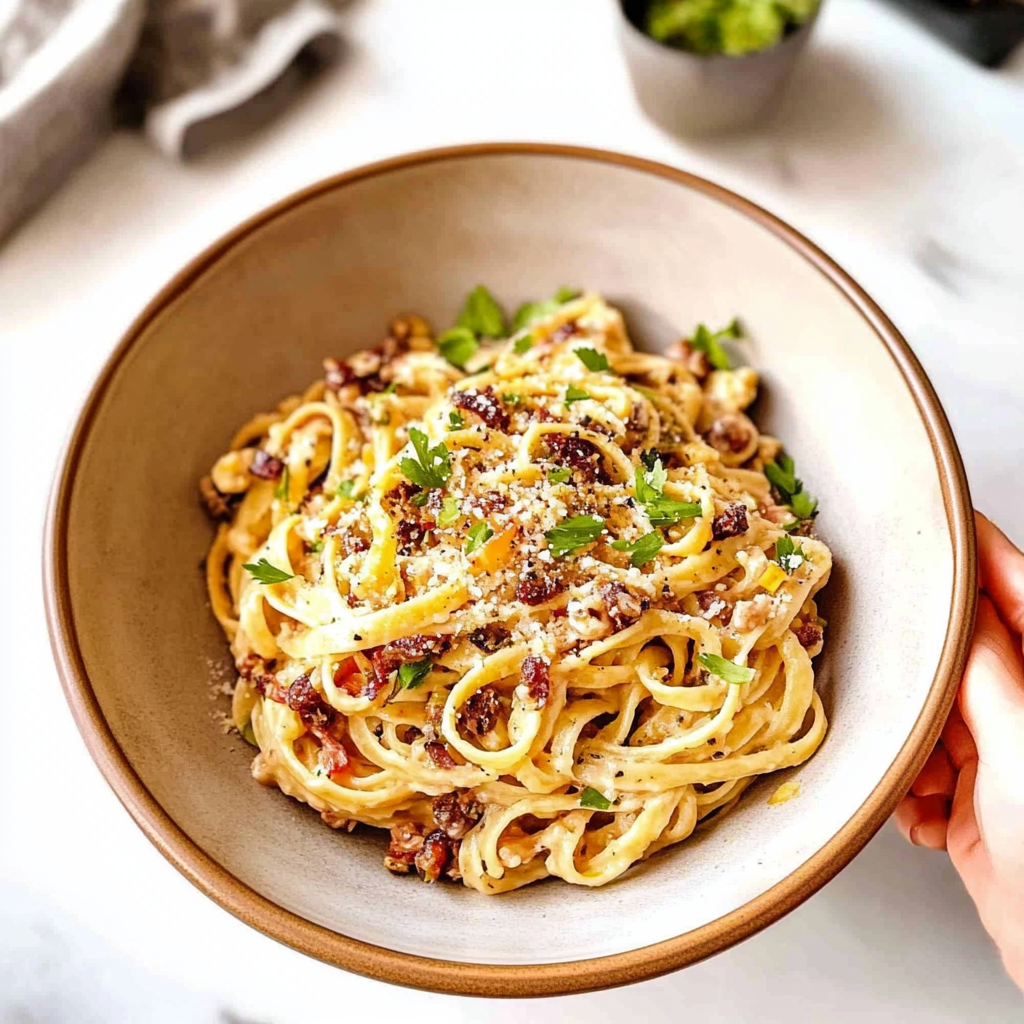 Recipe preparation for Linguine With Sun Dried Tomato