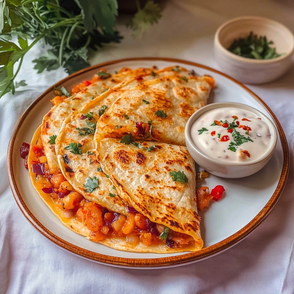 Recipe preparation for Buffalo White Bean Tacos