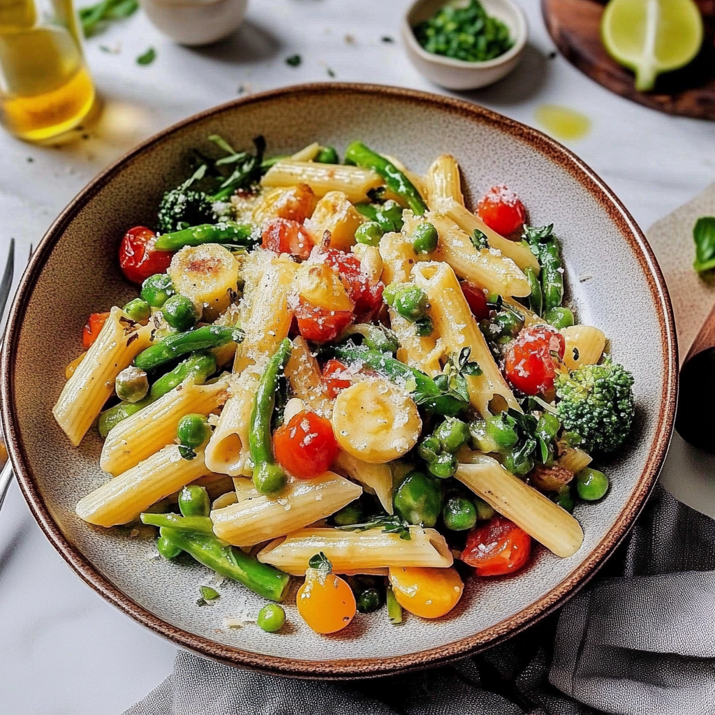 Recipe preparation for Pasta Primavera