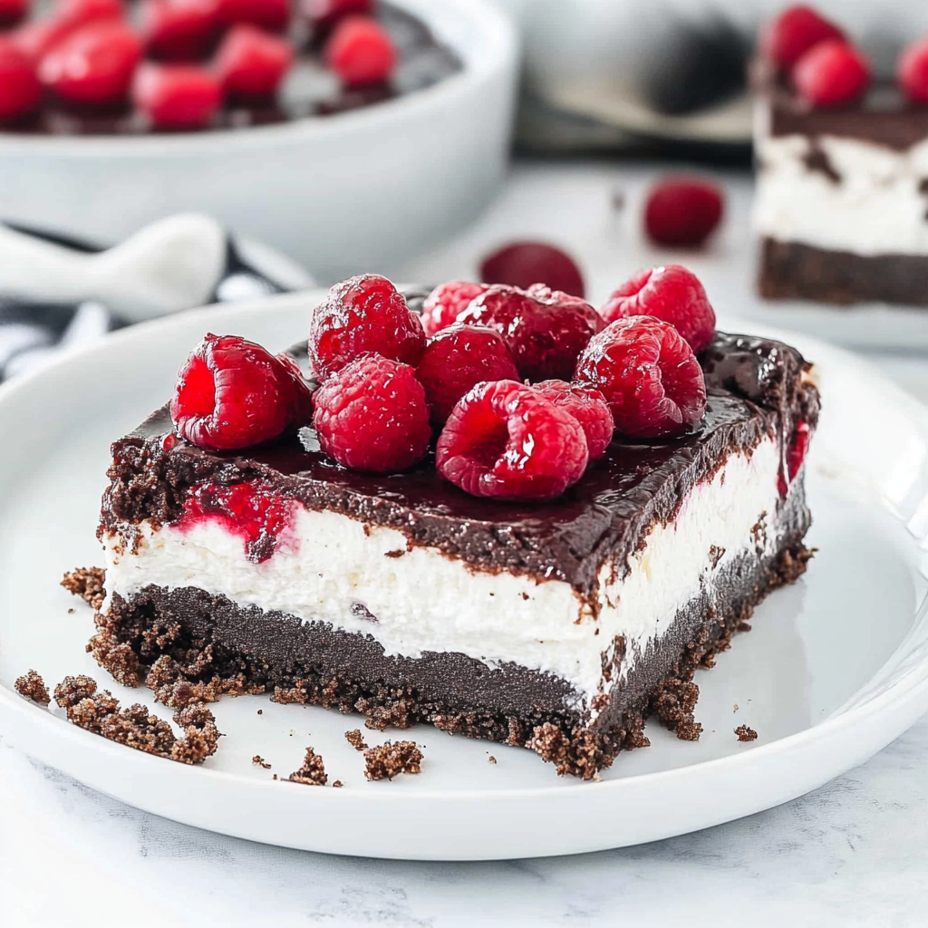 Recipe preparation for Black Forest Cheesecake Bars