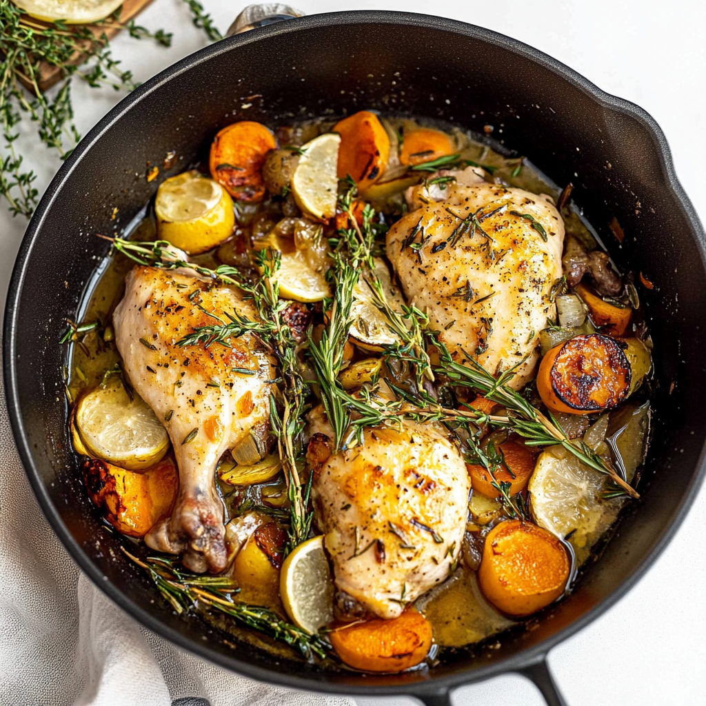 Recipe preparation for Rosemary Chicken