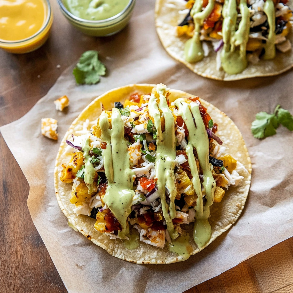 Recipe preparation for Shredded Chicken Tostadas Recipe