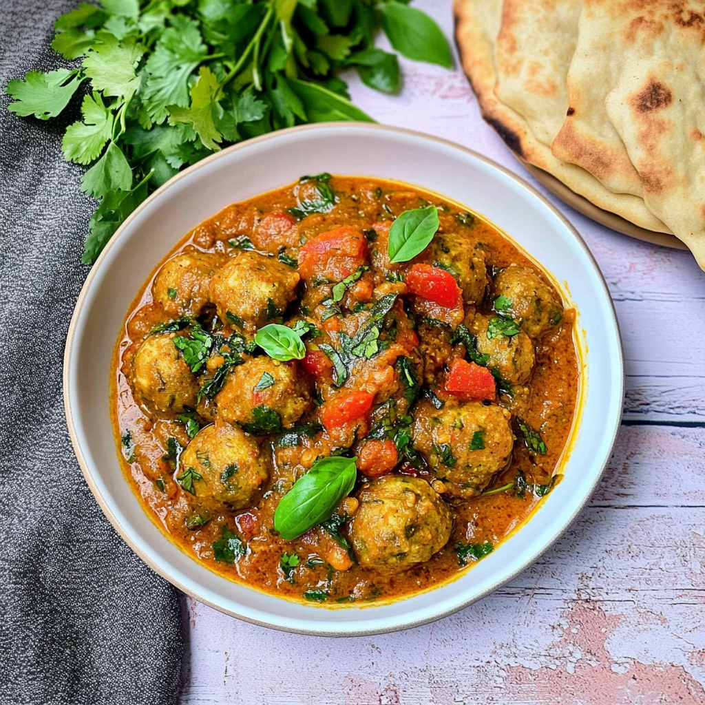 Recipe preparation for Easy Falafel Curry