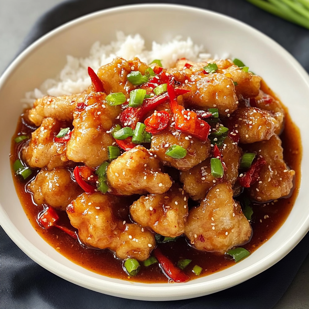Recipe preparation for Sweet Chili Chicken