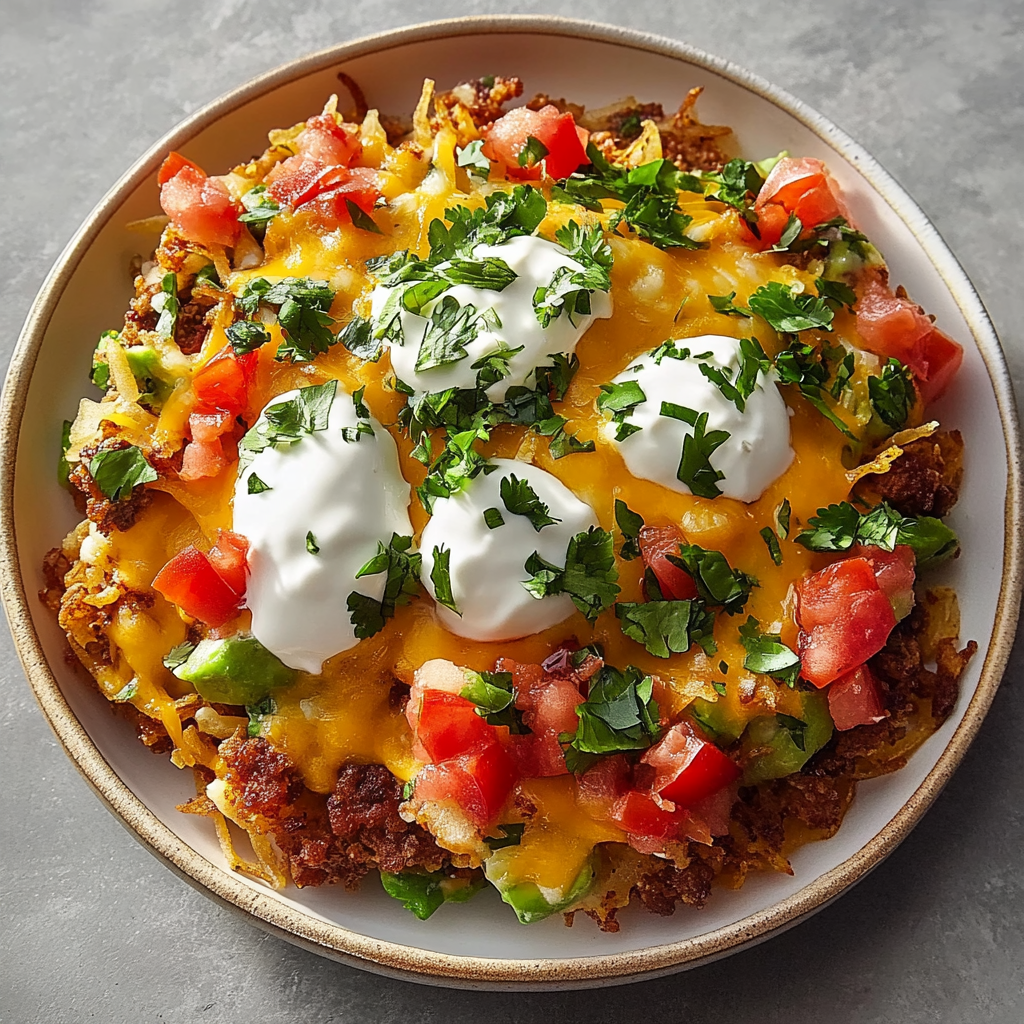 Recipe preparation for Hash Brown Breakfast Bowls