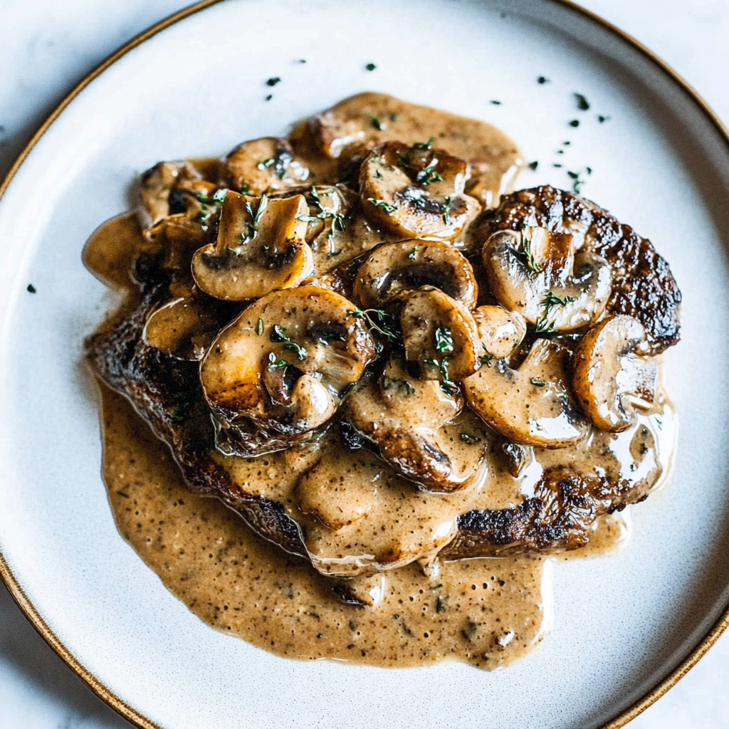 Recipe preparation for Mushroom Sauce for Steak