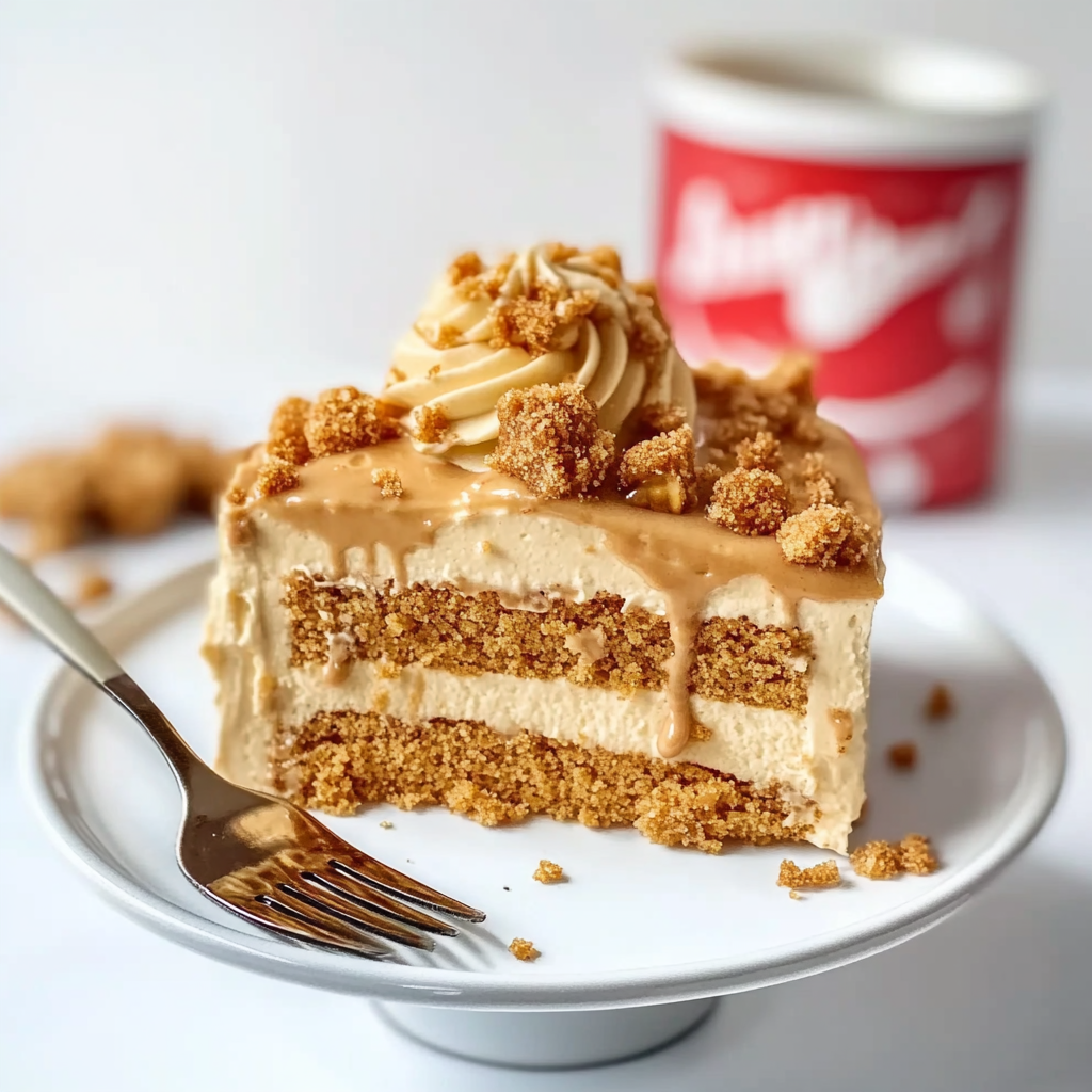 Recipe preparation for Biscoff Poke Cake