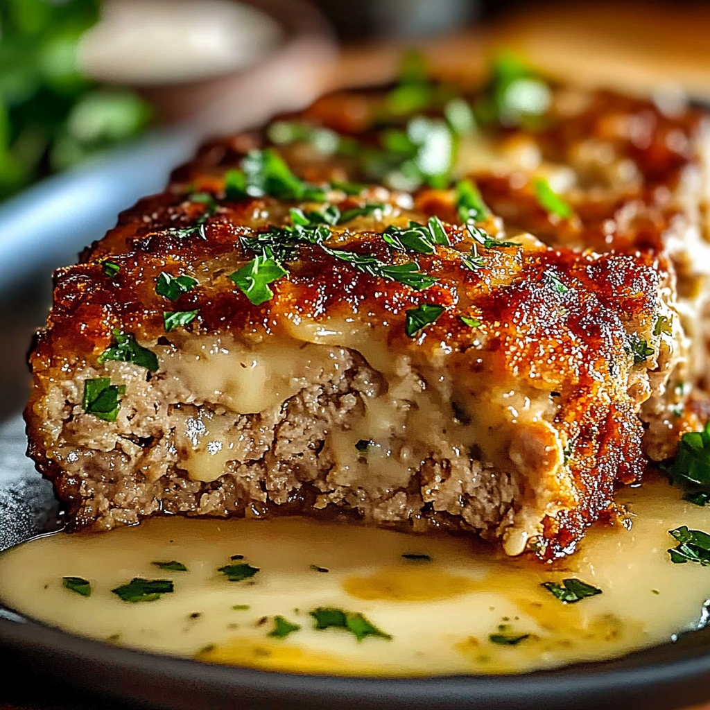 Recipe preparation for Garlic Parmesan Chicken Meatloaf