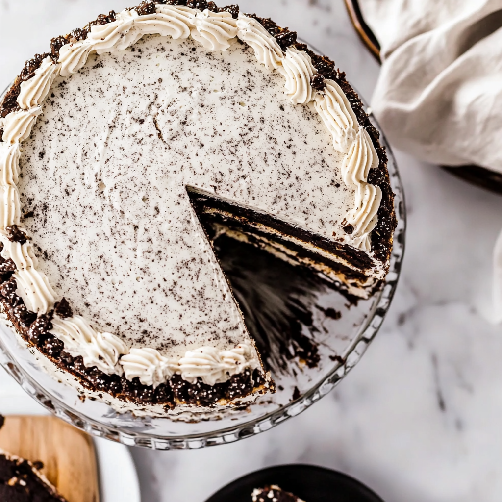 Recipe preparation for cookies and cream cake