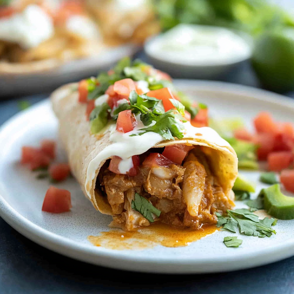 Recipe preparation for chicken chimichanga recipe