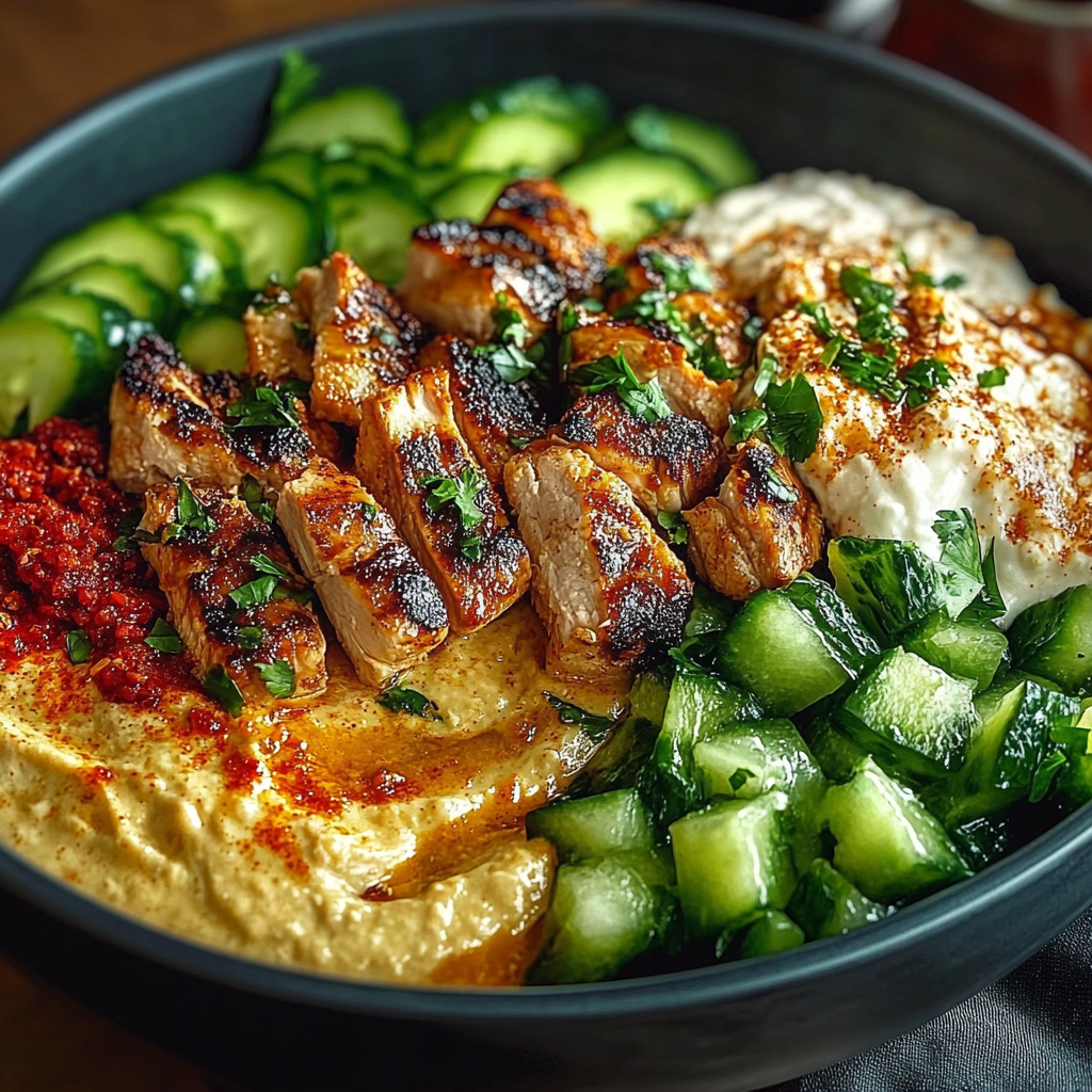 Recipe preparation for Zesty Lemon Chili Chicken Bowl