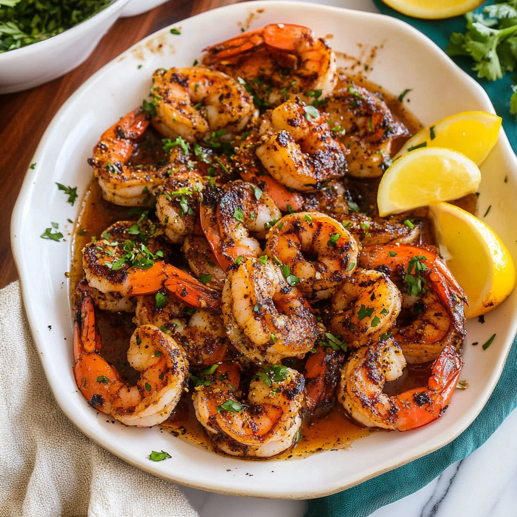 Recipe preparation for blackened shrimp