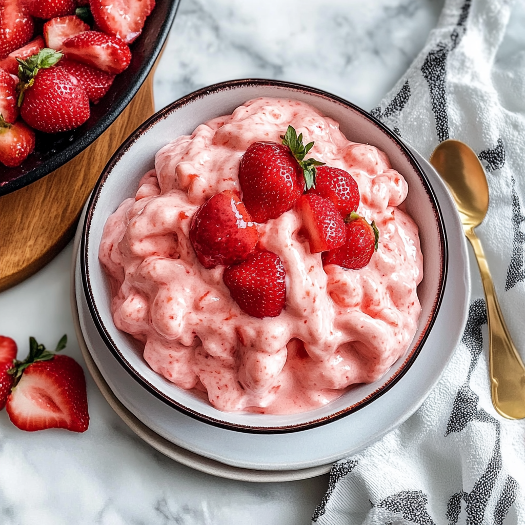 Recipe preparation for strawberry fluff