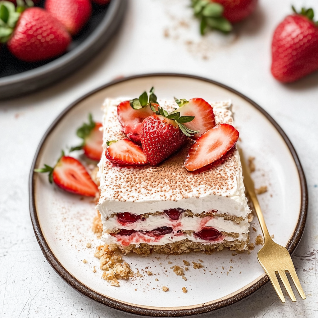 Recipe preparation for strawberry icebox cake