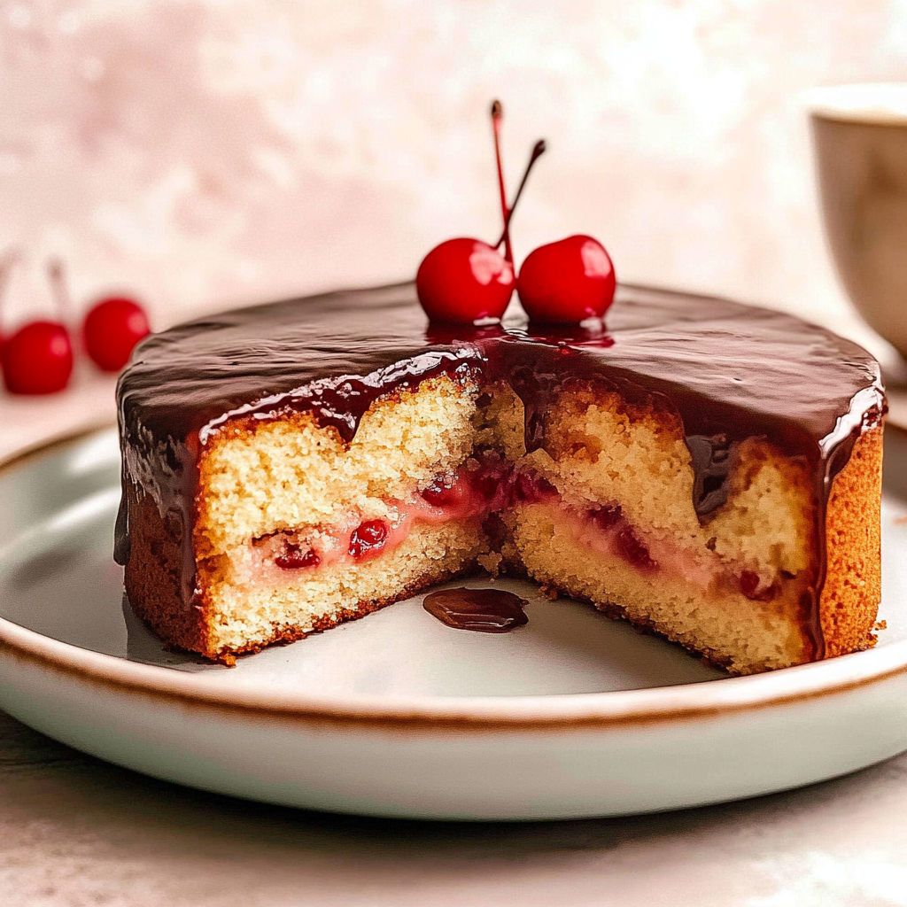 Recipe preparation for cherry chip cake
