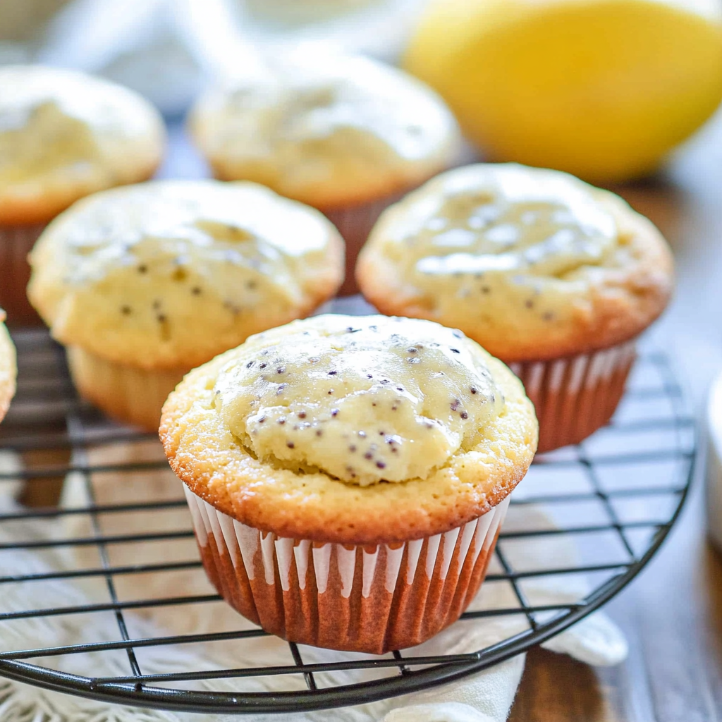 Recipe preparation for lemon poppy seed muffins