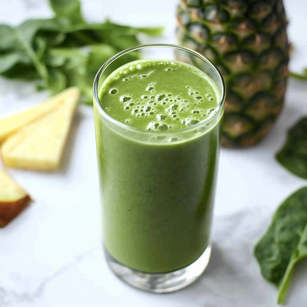 Recipe preparation for pineapple spinach smoothie recipe
