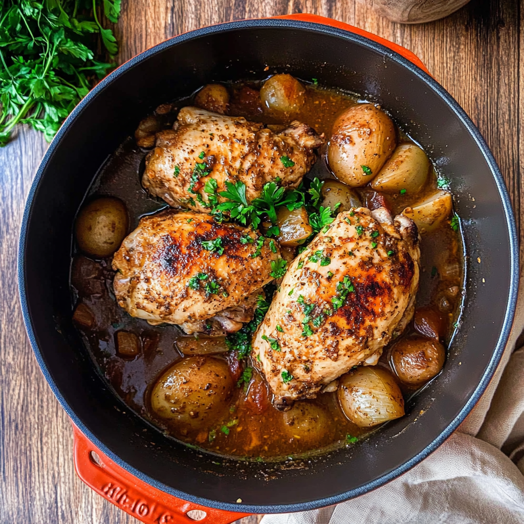 Recipe preparation for braised chicken stew