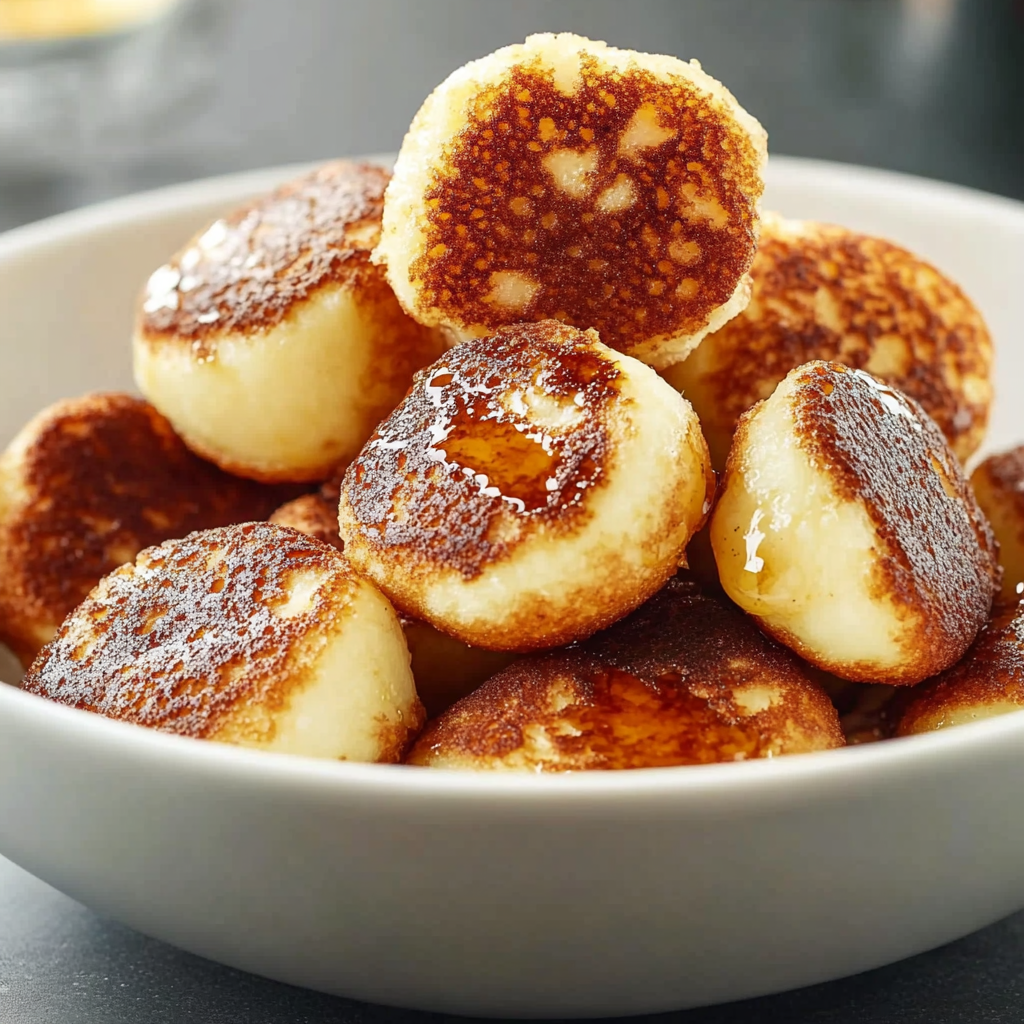 Recipe preparation for Breakfast Pancake Poppers Crave