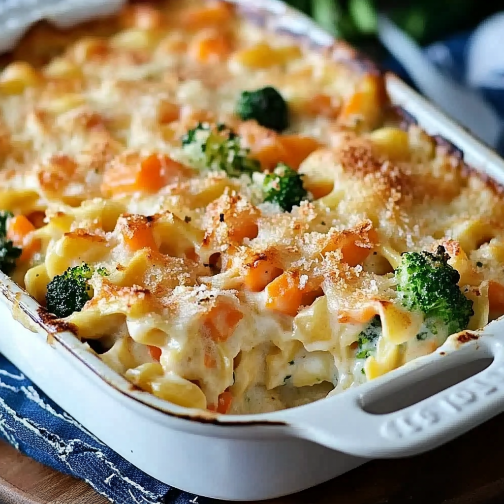 Recipe preparation for Creamy Vegetable Casserole