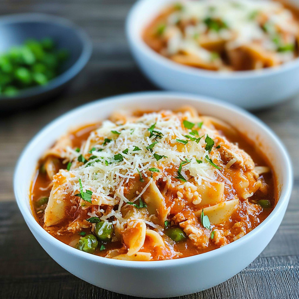 Recipe preparation for Crockpot Chicken Parmesan Soup