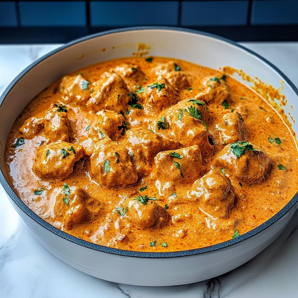 Recipe preparation for Homemade Butter Chicken