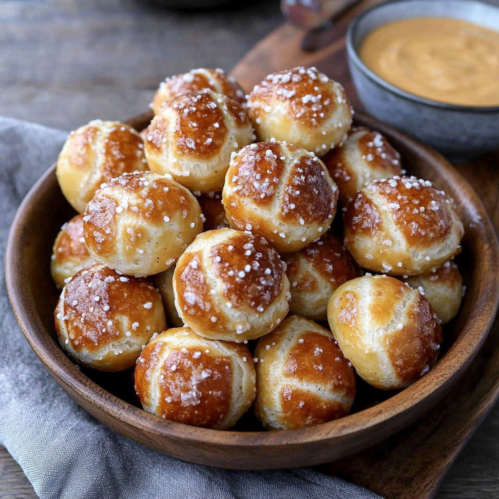 Recipe preparation for Easy Soft Pretzel Bites