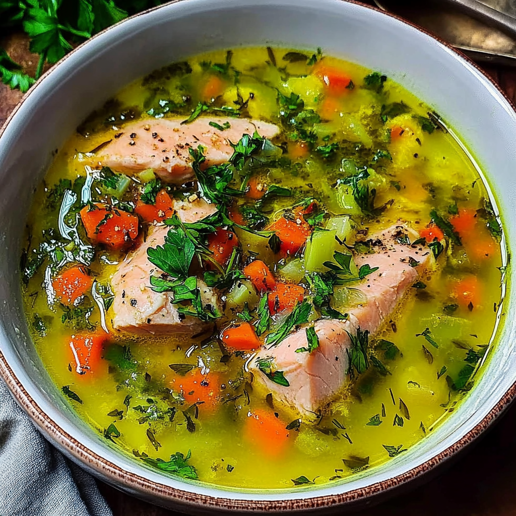 Recipe preparation for Salmon Soup