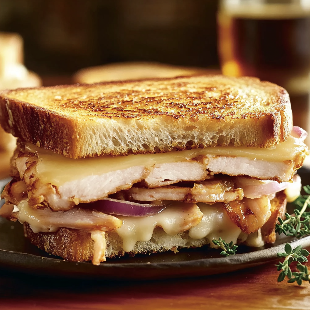 Recipe preparation for Turkey Dijon Melt Sandwiches