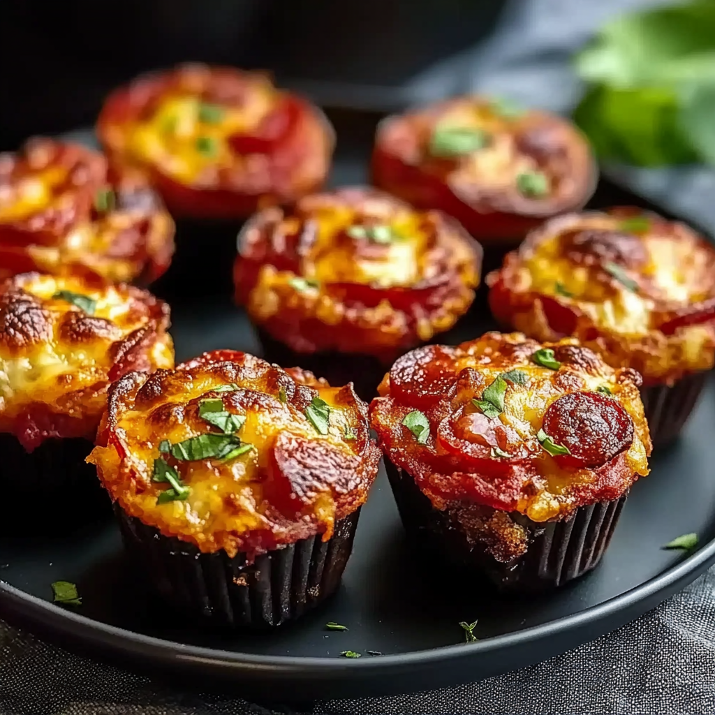 Recipe preparation for Carnivore Pizza Muffins