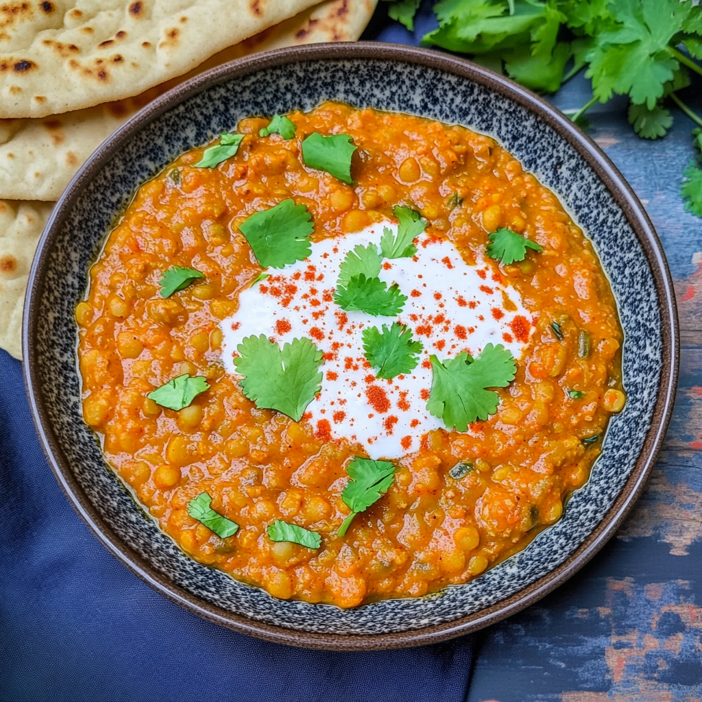 Recipe preparation for Coconut Red Lentil Curry