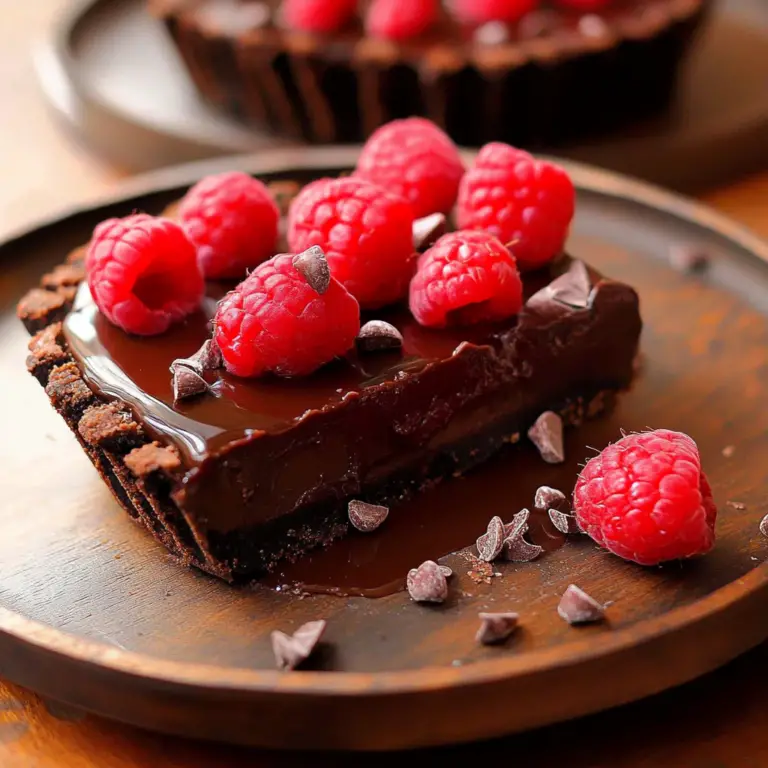 Dark Chocolate Raspberry Tart