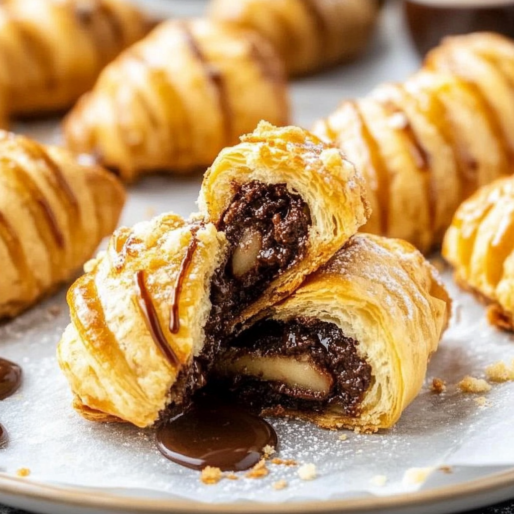 Recipe preparation for chocolate puff pastry