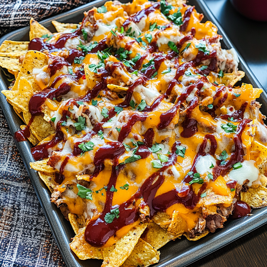 Recipe preparation for pulled pork nachos