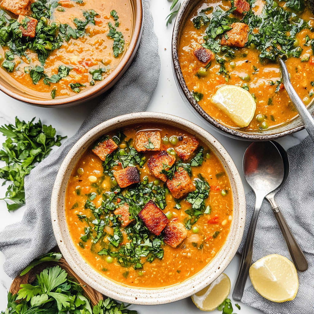 Recipe preparation for red lentil soup