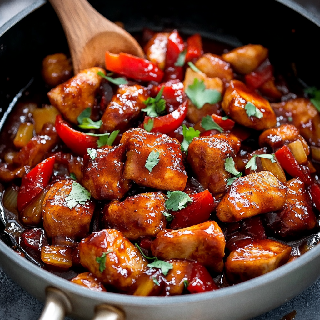 Recipe preparation for sticky pineapple chicken