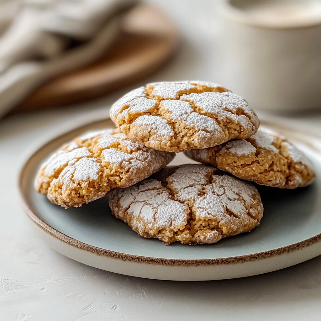 Recipe preparation for peanut butter crinkle cookies