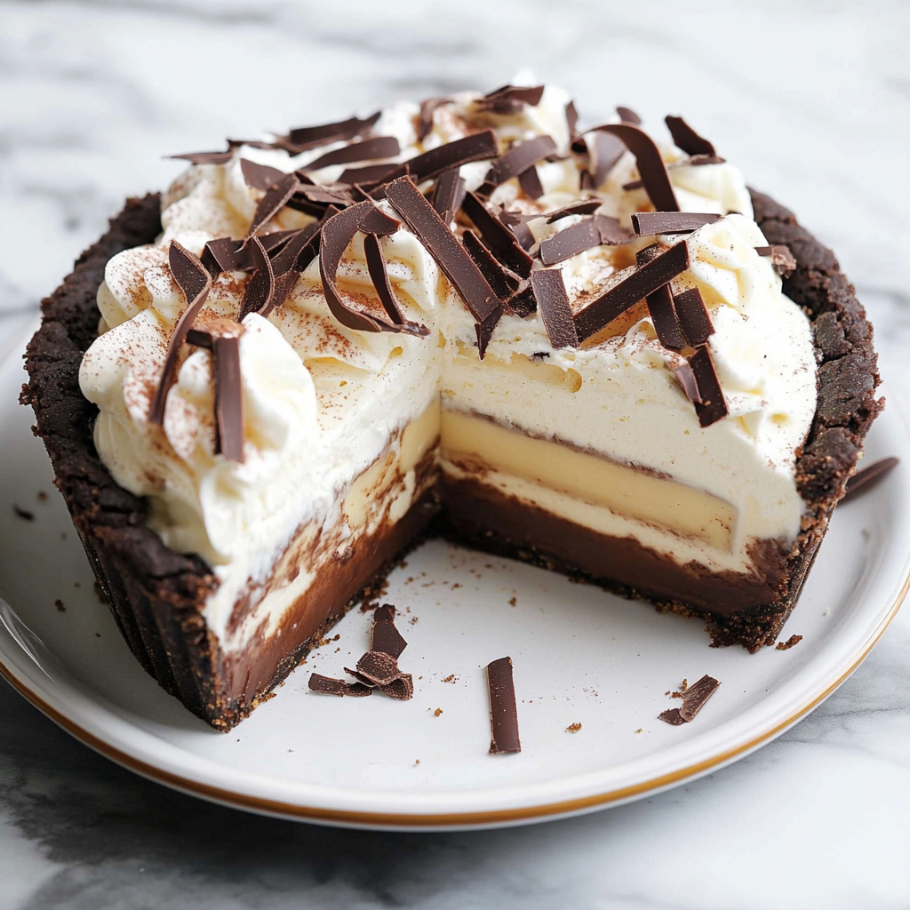 Recipe preparation for chocolate banana cream pie