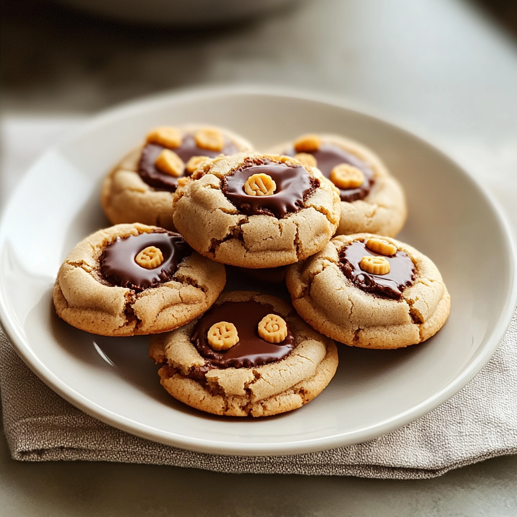 Recipe preparation for peanut butter cup cookies