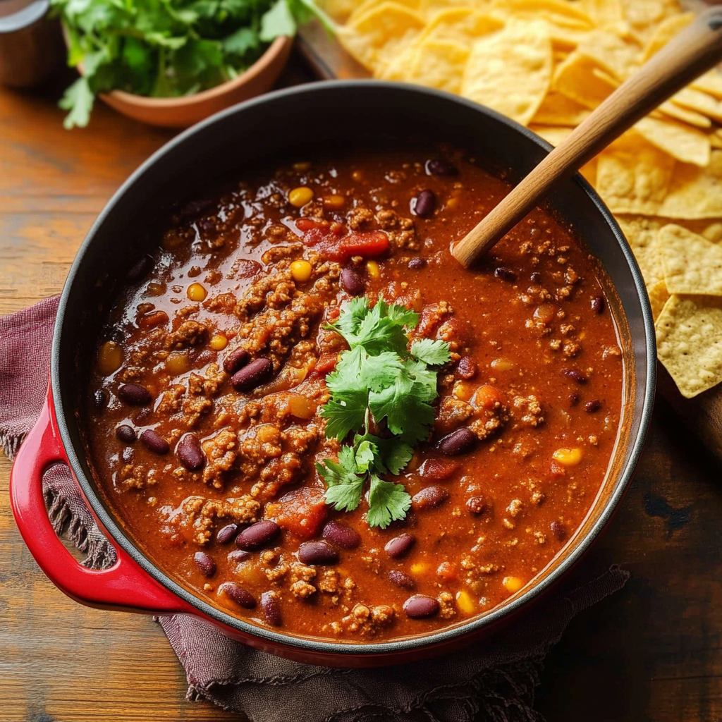 Recipe preparation for homemade chili