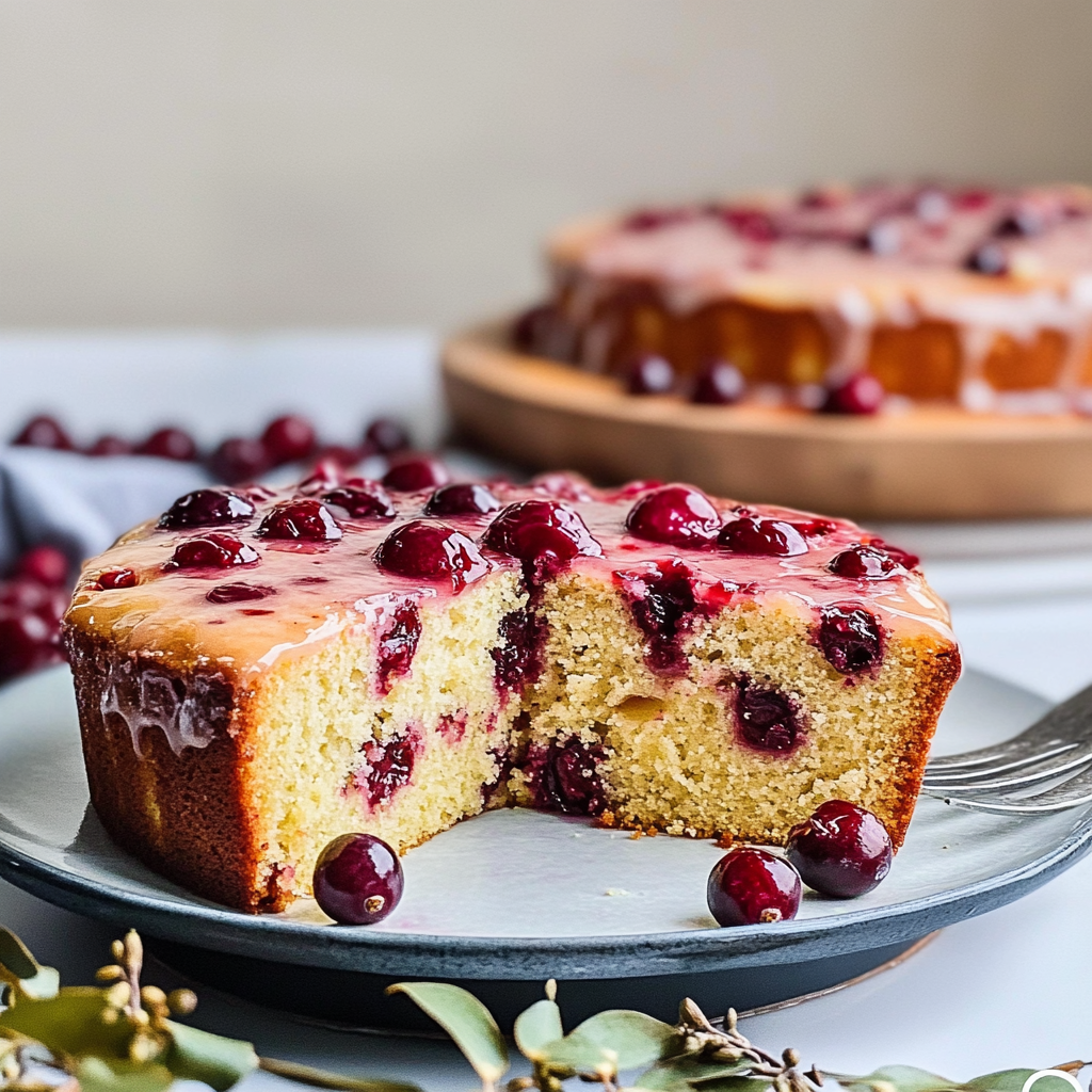 Recipe preparation for cranberry orange cake