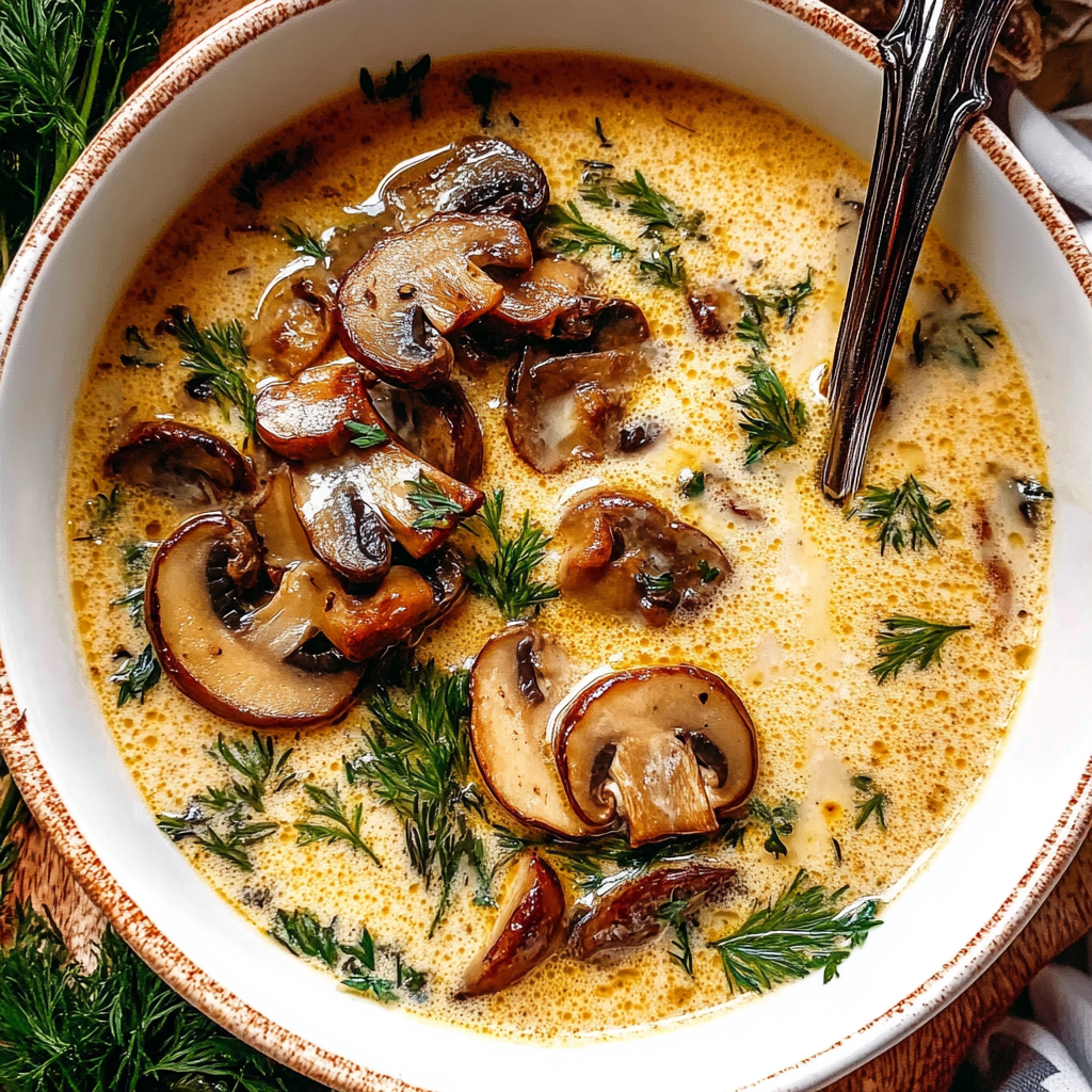 Recipe preparation for hungarian mushroom soup
