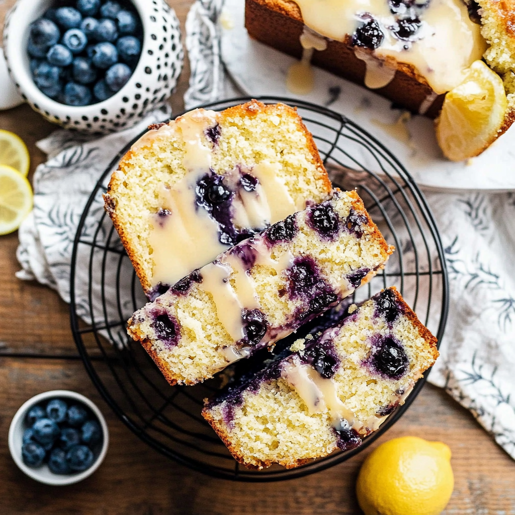 Recipe preparation for lemon blueberry bread