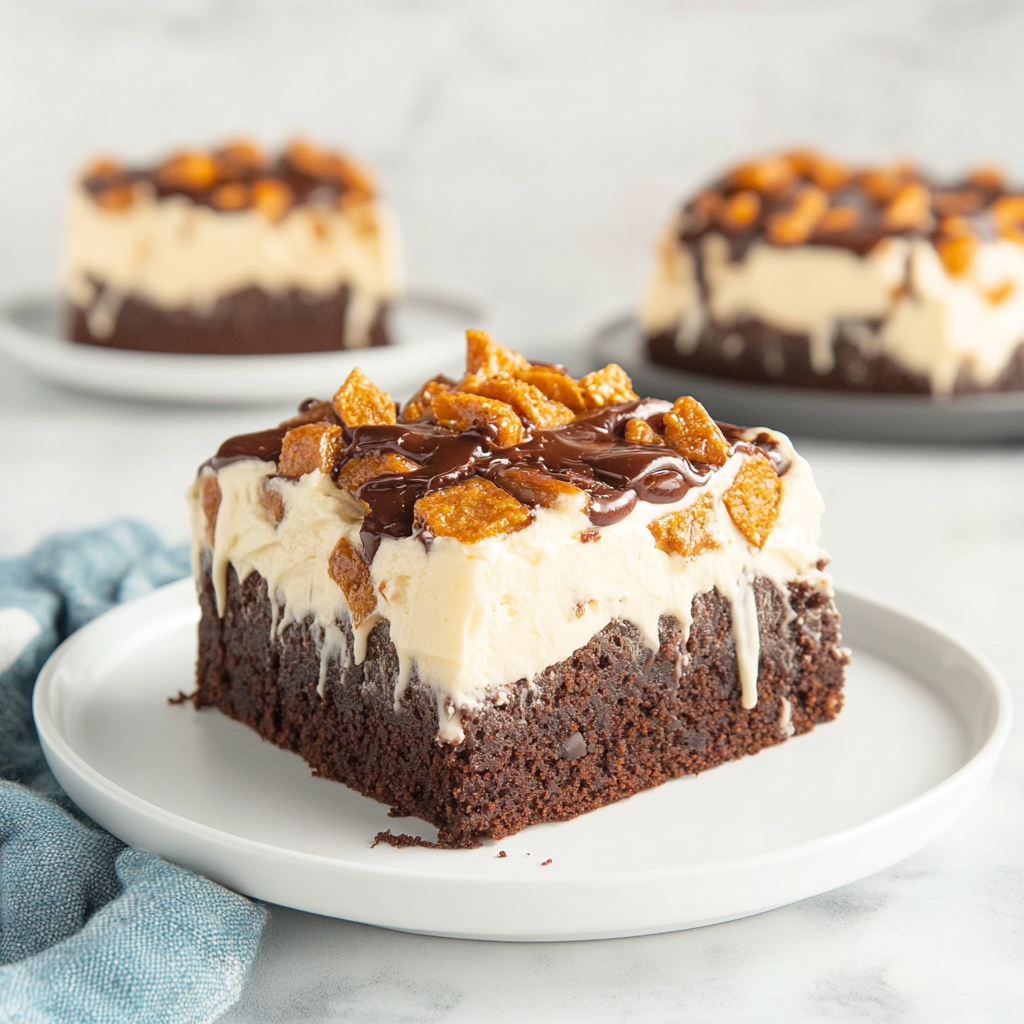 Recipe preparation for butterfinger cake