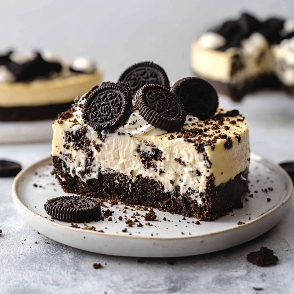 Recipe preparation for oreo cheesecake