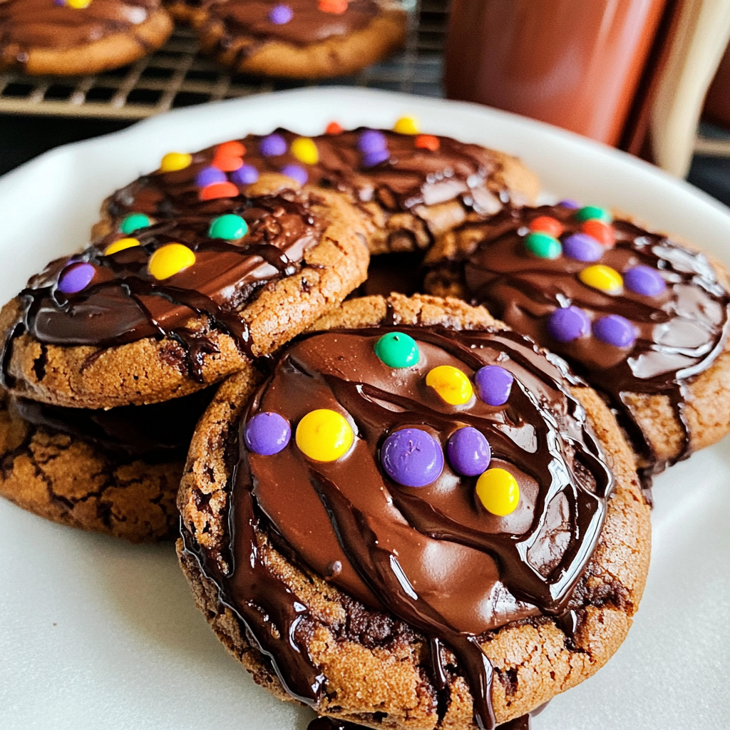 Recipe preparation for Cosmic Brownie Cookies