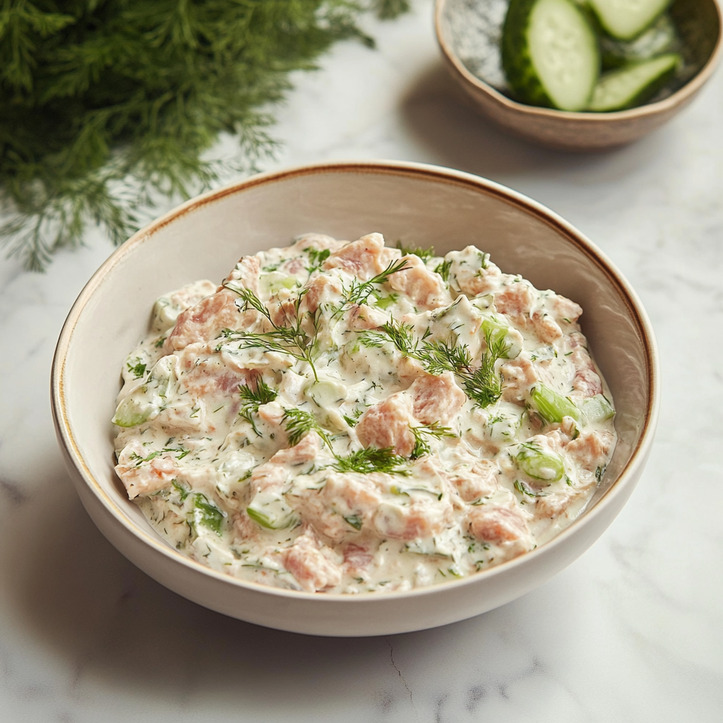 Recipe preparation for tuna dip