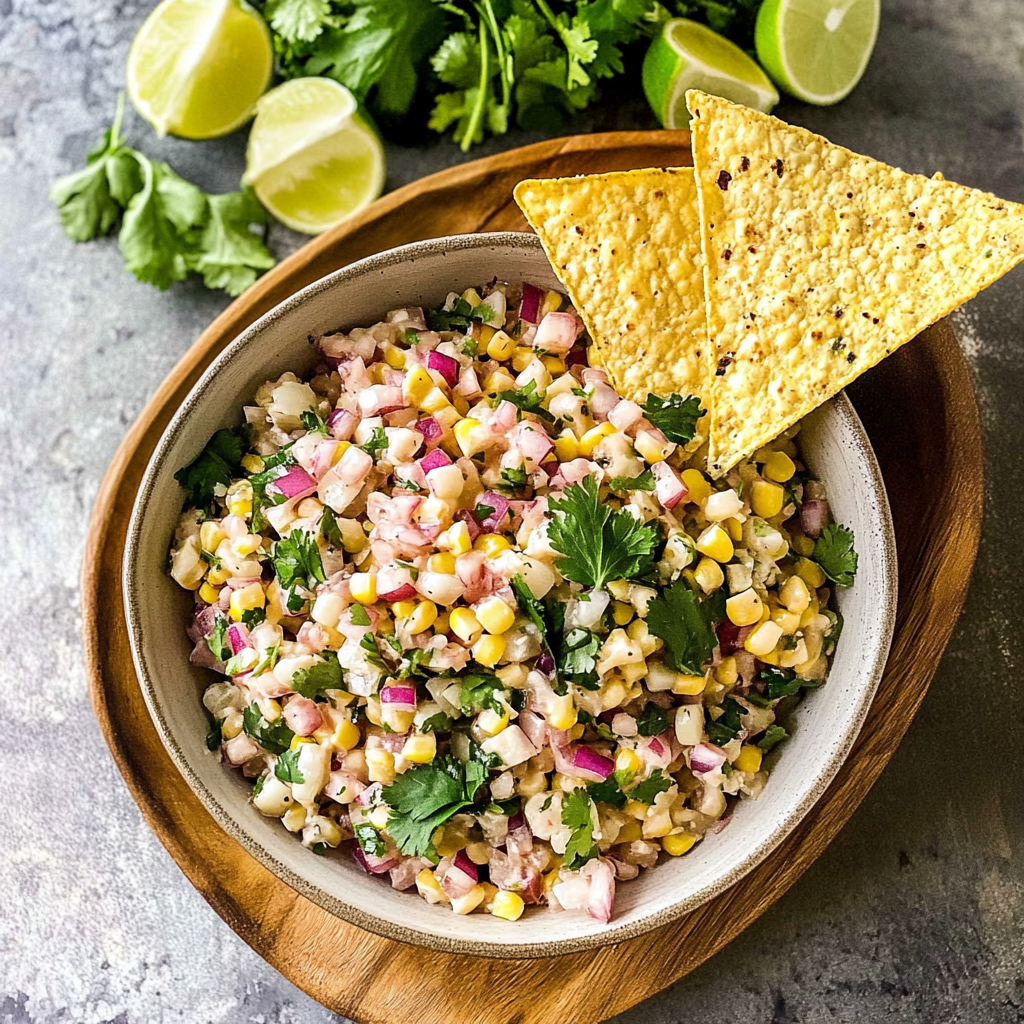 Recipe preparation for corn salsa