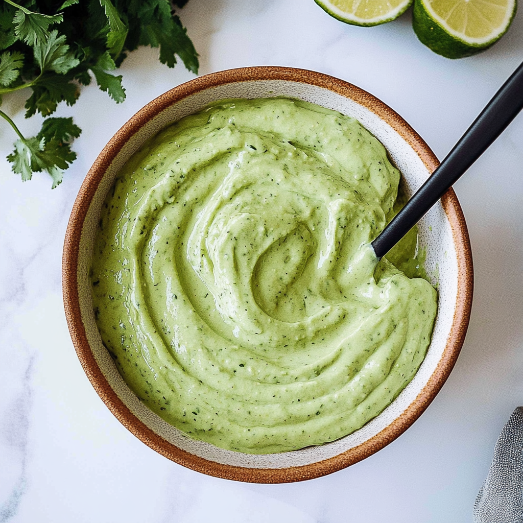 Recipe preparation for avocado lime crema
